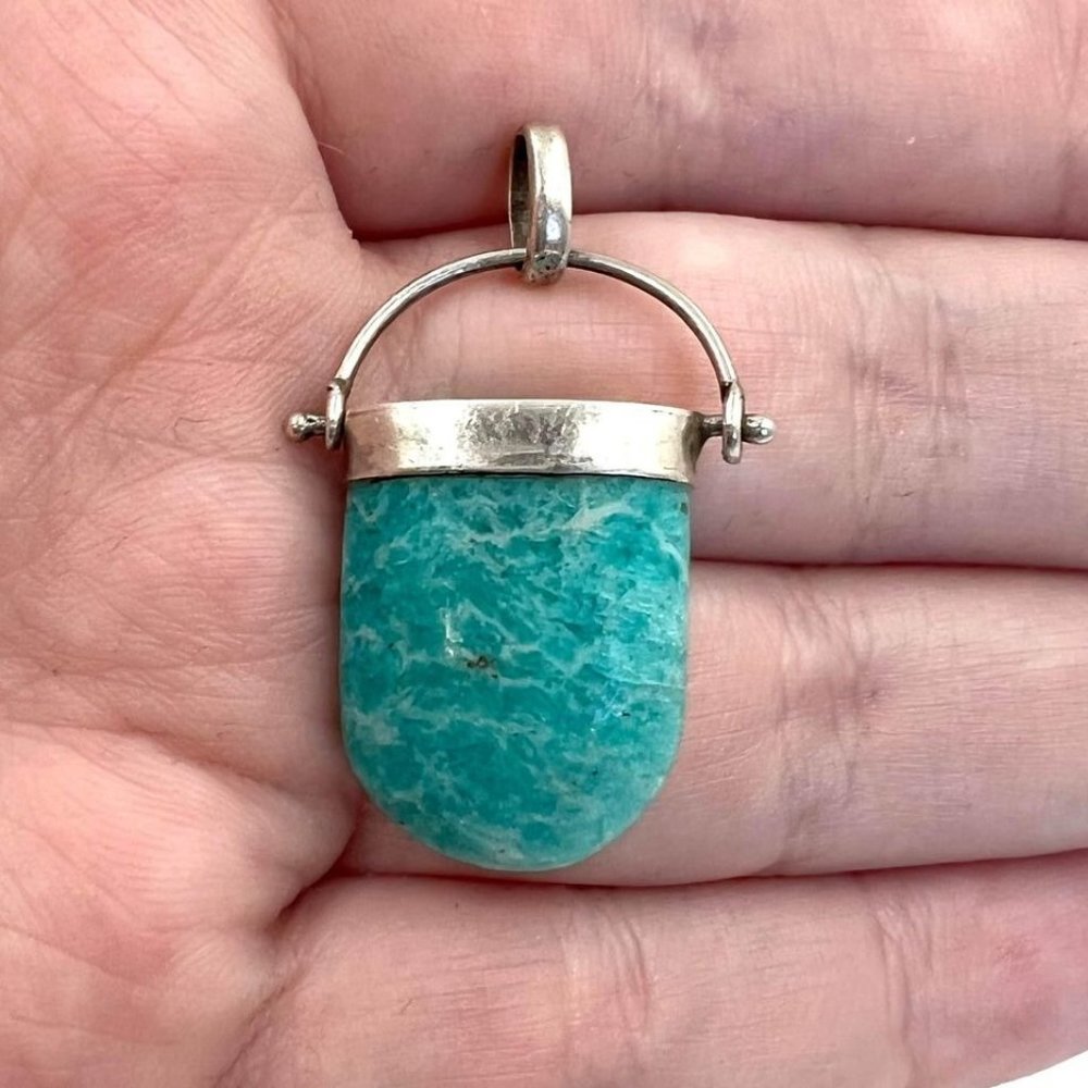 Knockout Amazonite And Sterling Silver Pendant - image 4